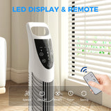 HOMCOM Tower Fan Oscillating 3 Speeds 3 Winds 40W w/ RC Timer Quiet - White