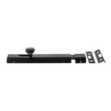 Atlantic Solid Brass Surface Door Bolt 6" - Matt Black - Each