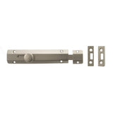 Atlantic Solid Brass Surface Door Bolt 6" - Satin Nickel - Each