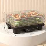 HOMCOM 40-70C Six-Tray Food Dehydrator - Black