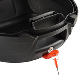 HOMCOM 32L Motorcycle Tail box Helmet Top Case Motorbike Luggage Storage Trunk Carrier Mount Rack