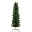 HOMCOM 5ft Artificial Bare Pencil Christmas Tree - Green