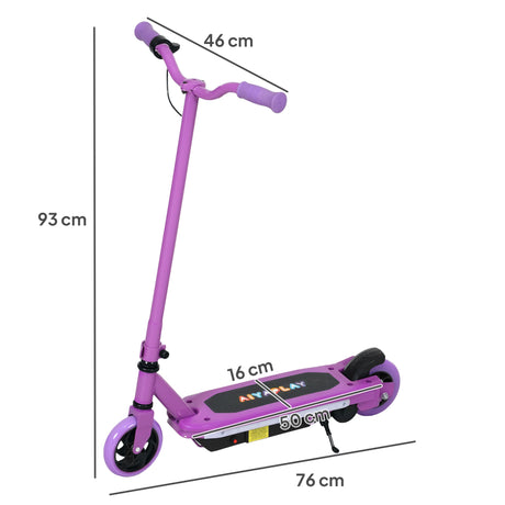 AIYAPLAY Electric Scooter for Kids 6-14 Years, with Colourful Lights, Purple