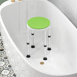 HOMCOM 360 Swivel Shower Chair, Height Adjustable Aluminium Shower Stool with Non-Slip Feet for Disabled, Elderly, Green