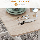 HOMCOM 4-6 Person Drop Leaf Dining Table - Oak