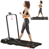 HOMCOM Foldable Walking Treadmill, with LED Display, for Home, Office & Fitness Studio