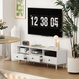 HOMCOM Multi-Storage Minimal TV Stand - White
