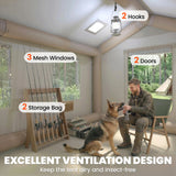 Outsunny Inflatable Tents Waterproof Glamping Tent with Stove Jack for 6-8 Person