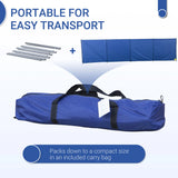 Outsunny Camping Windbreak, Foldable Portable Wind Blocker w/ Carry Bag and Steel Poles, Beach Sun Screen Shelter Privacy Wall, 620cm x 150cm