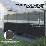 Outsunny 8.5ft Firewood Rack, Heavy Duty Log Storage Holder with Waterproof 600D Oxford Log Cover for Fireplace Fire Pits Outdoor Patio Wood Storage, 300 kg Large Capacity, Black