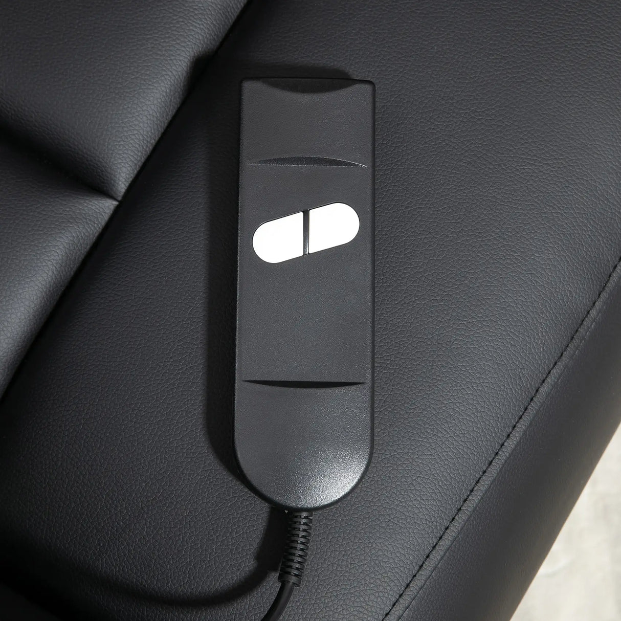 HOMCOM Power Lift Chair Armchair for the Elderly, PU Leather Recliner Chair with Extended Footrest, Remote Control and Side Pocket, Black