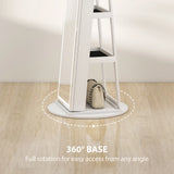 HOMCOM Storage Jewellery Cabinet, with Mirror and Lights - White