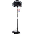 HOMCOM Adjustable Basketball Hoop and Stand, with Wheels and Weight Base Black