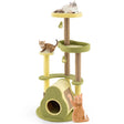Avocado Cat Tree with Private Condo and Jumping Platforms-Green