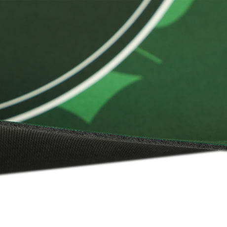 SPORTNOW 120 x 60 cm Professional Texas Hold'em Poker Mat 6 Player Water-Resistant Poker Table Top Rubber Poker Table Mat with Felt Surface Carry Bag, Green