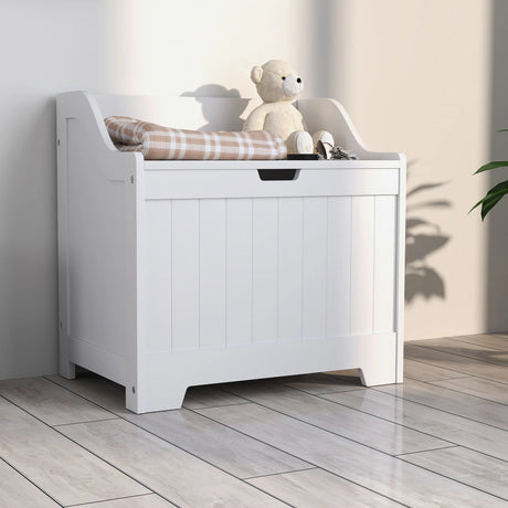 HOMCOM 61L Home Storage Chest - White