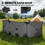 Outsunny Camping Windbreak Pop Up Windbreaker Blocker with Ropes Pegs for Beach Caravan Outdoor 480 x 120 cm