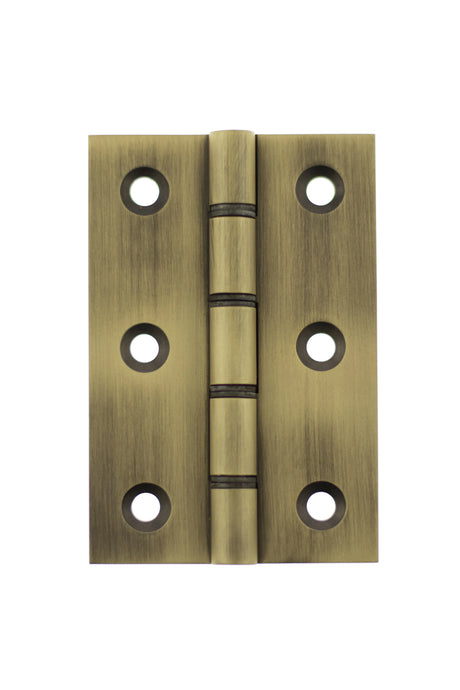 Atlantic Washered Hinges 3" x 2" x 2.2mm - Matt Antique Brass - Pair