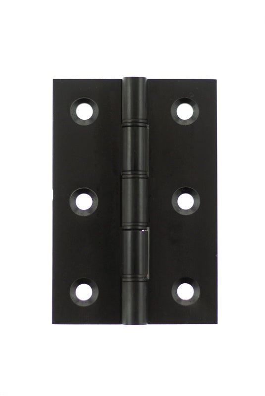 Atlantic Washered Hinges 3" x 2" x 2.2mm - Matt Black - Pair