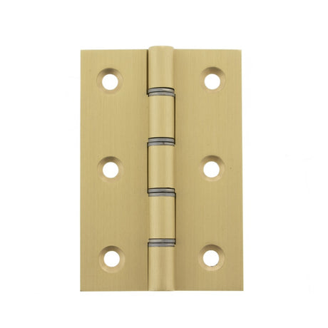 Atlantic Washered Hinges 3" x 2" x 2.2mm - Satin Brass - Pair