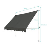 Expandable balcony awning 300x120cm