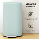 HOMCOM 30 L Modern Curved Kitchen Bin - Green