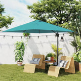 Outsunny Patio Offset Parasol Umbrella - Blue