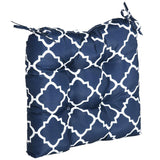 Outsunny Set of Two Patterned Outdoor Seat Cushions - Blue/White