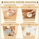 AIYAPLAY Kids Wooden Coffee Machine Toy, Pretend Play Kitchen Accessories Gift for Boys and Girls Ages 3+