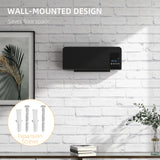 HOMCOM 2000W Wall Mounted Heater, 18-45C Temperature, Black