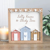 Salty Kisses 3D Shell Beach Hut Plaque