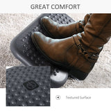HOMCOM Footrest Adjustable Height & Angle Tilting Platform Home Office Foot Rest Charcoal Grey