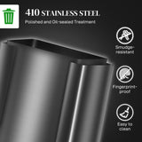 HOMCOM 60L Dual Compartment Stainless Steel Bin, with Deodoriser Holders - Black