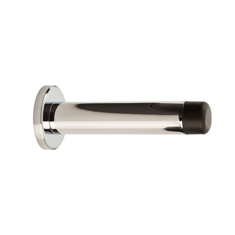 WALL MOUNTED CYLINDER DOORSTOP WITH ROSE - POLISHED CHROME - EACH