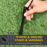 HOMCOM 8ft Inflatable Christmas Santa Claus Xmas Decoration with LED Holiday Air Blown Yard Outdoor Dcor