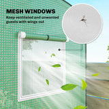 Outsunny Mini Greenhouse, Garden Tomato Growhouse with Roll-Up Door and 2 Mesh Windows, PE Cover, 200 x 75 x 188 cm, Green