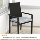 Outsunny Set of 6 Outdoor Seat Cushions with Machine Washable Cover, Water Repellent Seat Cushions Light Grey
