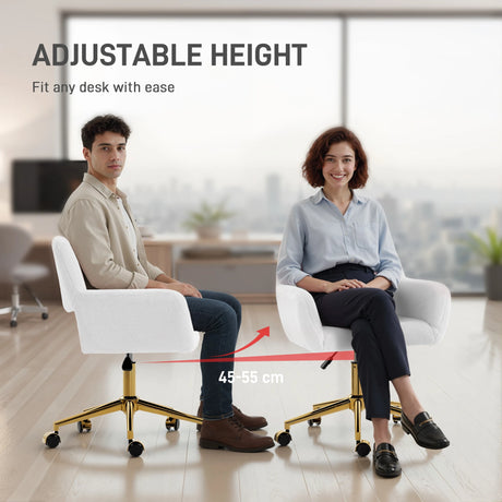 HOMCOM Faux Fur Rabbit Chair - Cream White