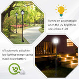 Outsunny Outdoor Garden Solar Post Lamp Sensor Light  LED Lantern Bollard Pathway Torch Light 1.77m Tall