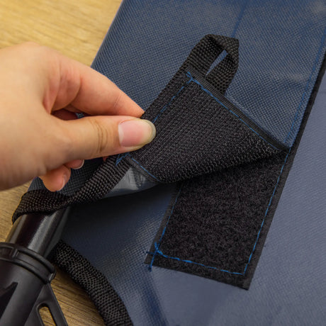 PawHut Raised Dog Bed Cat Elevated Lifted Portable Camping w/ Metal Frame Blue (Large)