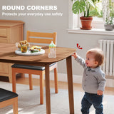 HOMCOM Pine Wood Rectangular Dining Table - Light Brown