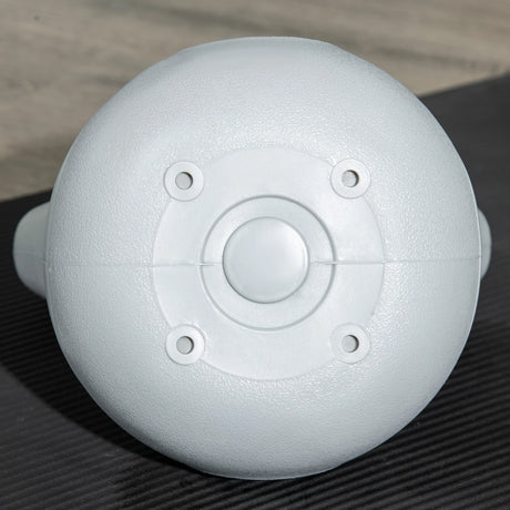 SPORTNOW Kettlebell, 8kg Kettle Bells with Handle for Home Gym Weight Lifting and Strength Training, Orange and Grey