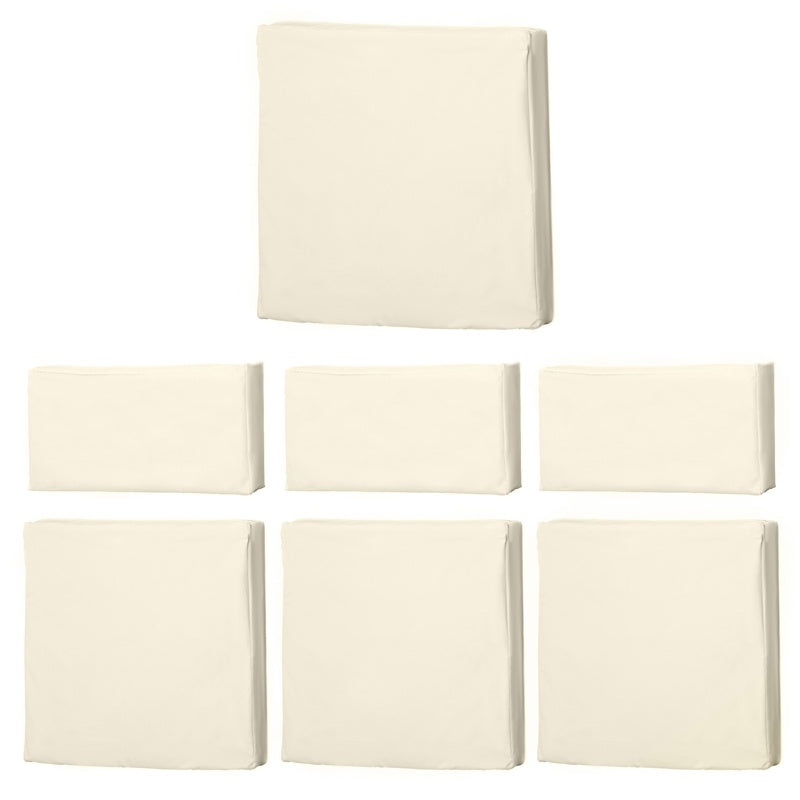 Outsunny Rattan Furniture Cushion Cover Replacement Set, 7 pcs-Cream