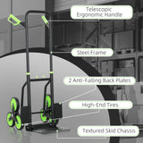 DURHAND Six-Wheel Folding  Sack Barrow Trolley - Black/Green