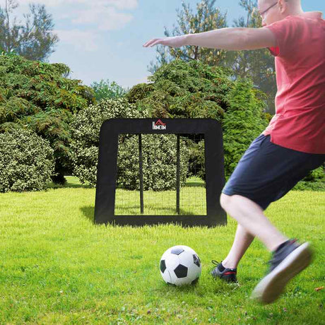 HOMCOM Football Training Net Target Goal, with Adjustable Angles - Black