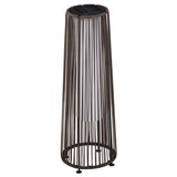 Outsunny Patio Garden PE Rattan Solar Lights Woven Resin Wicker Lantern Auto On/Off Solar Powered Lights for Porch, Yard, Lawn, Courtyard, Indoor & Outdoor  Brown