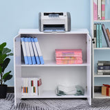 Vinsetto Two-Tier Locking Office Storage Cabinet - White