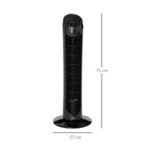 HOMCOM Tower Fan for Bedroom Cooling, 30 Inch Electric 70 Oscillating Fan with 3 Speed Settings, Standing Floor Fan for Home Office Indoor, Black