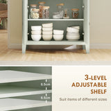 HOMCOM Farmhouse Style Sideboard - Light Green