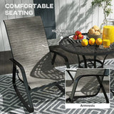 Outsunny Rocking Garden Chair - Light Brown